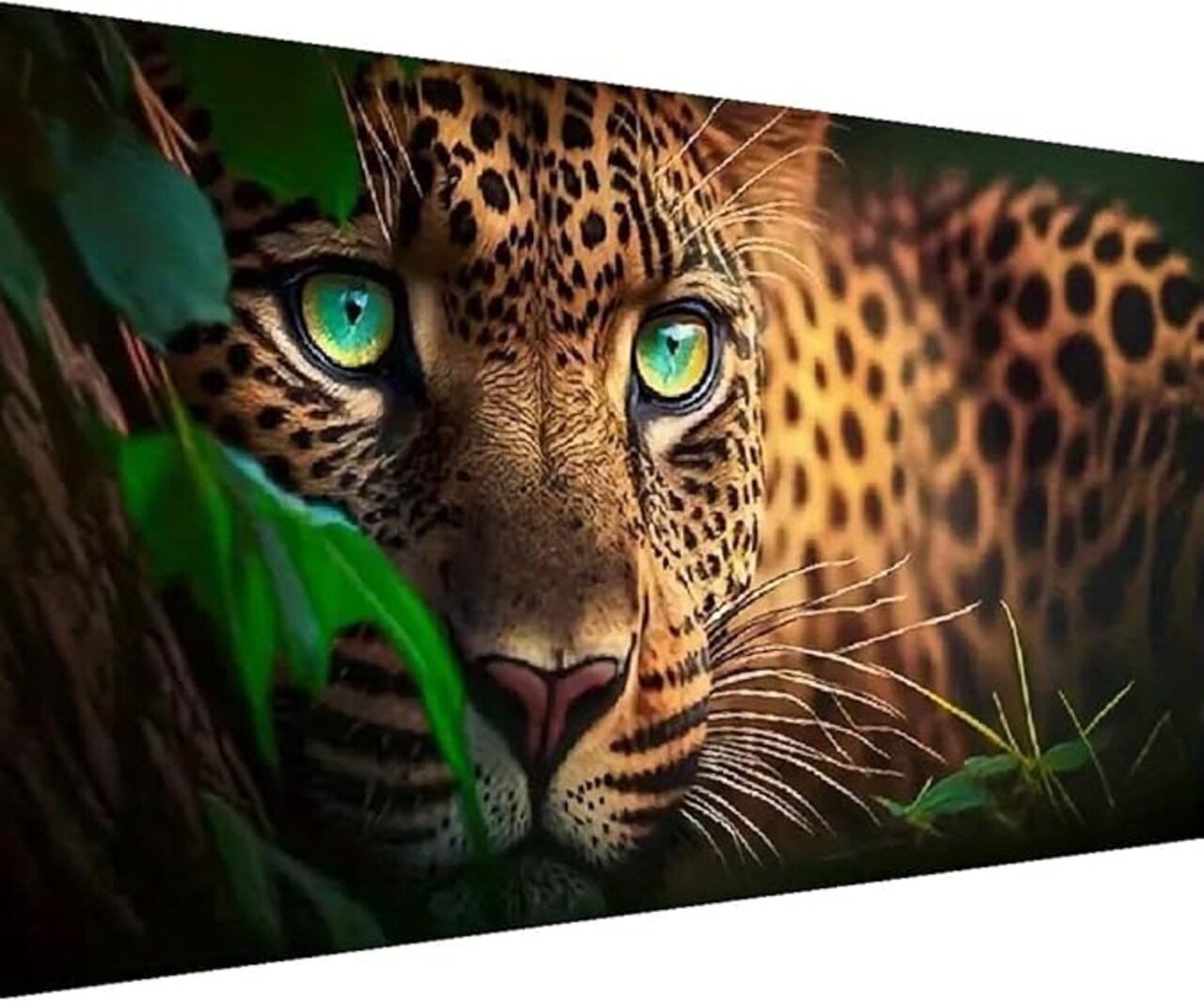 5D Diamond Painting Kits for Adults,Animal Leopard Diamond Art Kits for Adult Beginner,DIY Full Drill Diamond Dots Paintings with Gem Art and Crafts for Adults Home Wall Decor 27.5 x15.7 inch